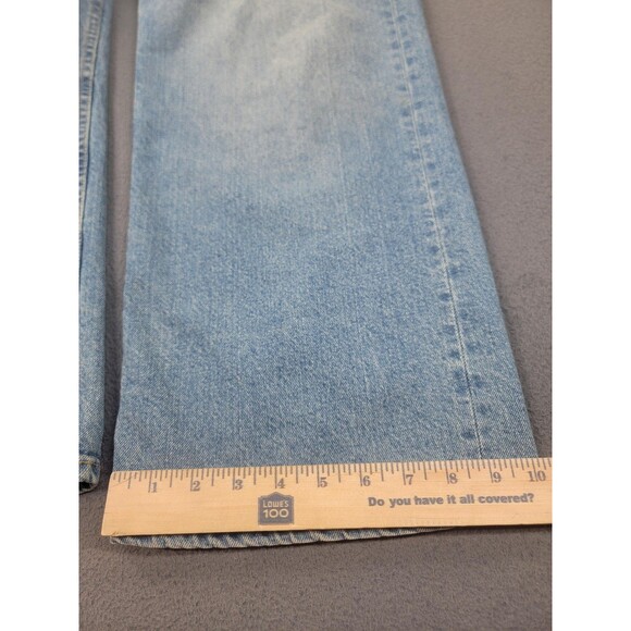 Motel Jeans Womens 28x30 Light Wash High Rise Wide Straight Leg Blue Denim - Picture 4 of 14